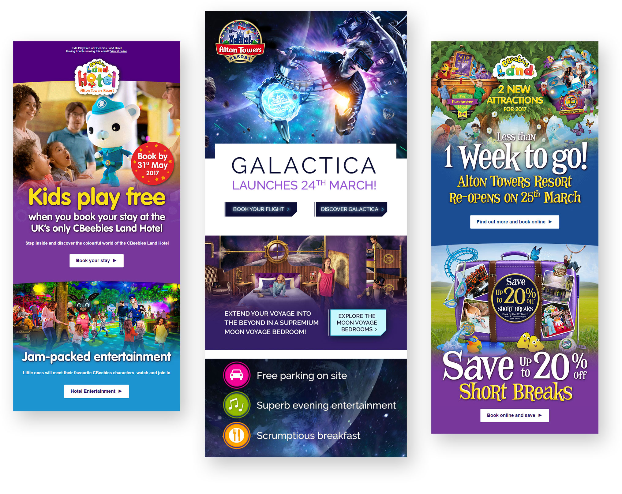 Digital Marketing Emails for Alton Towers